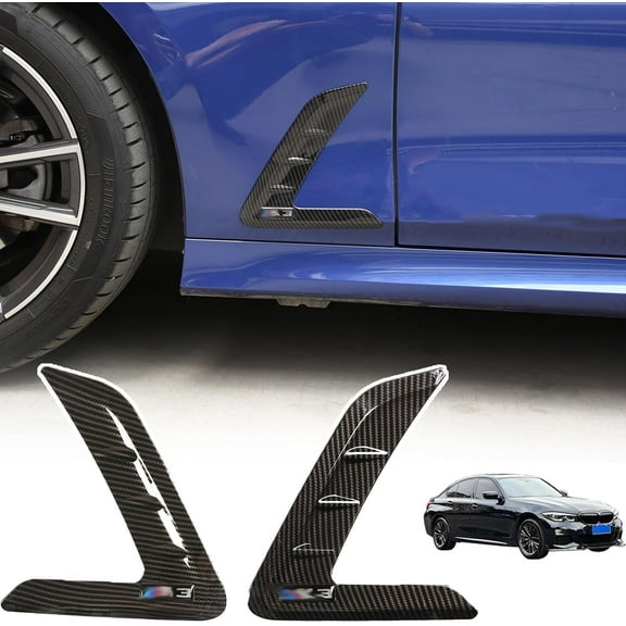 Carbon Fiber Pattern ABS Side Fender Air Outlet Vent Trim,For BMW 3 Series G20 2020-2025,Car Side Body Air Outlet Covers Trim Fender Decoration Stickers
