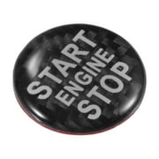 Carbon Fiber Pattern Engine Start Button Cover Trim for Alfa Romeo Push Start Stop Button Sticker Black