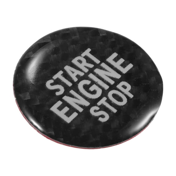 Carbon Fiber Pattern Engine Start Button Cover Trim for VW CC Push Start Stop Button Trim Sticker Black