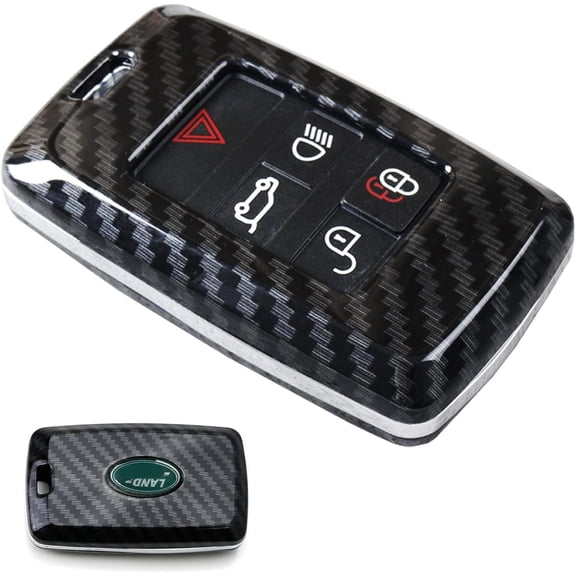 Carbon Fiber Pattern Hard Plastic Key Fob Shell For 2018-up Land Rover Range Rover, Range Rover Sport or Discovery Intelligent Smart Key