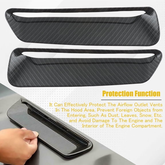 Carbon Fiber Pattern Hood Scoop Air Vent Cover for 2015-2020 Dodge Challenger