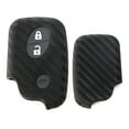 thumbnail image 1 of Carbon Fiber Pattern Soft Silicone Key Fob Cover For Lexus is ES GS LS CT LX GX RX, etc 1st Gen Smart Keyless Fob (Black Twill Weave), 1 of 6
