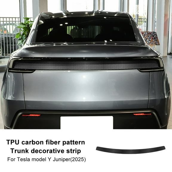 Carbon Fiber Pattern for Tesla Model Y Juniper 2025-up Protective B-pillar Trunk light Film PPF Car Paint Protection Film Trim.