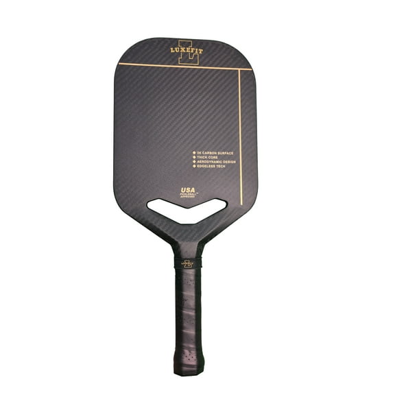 Carbon Fiber Pickleball Paddle with Aero Throat,USAPA Approved Pickleball Thermoformed Racket for Power & Control,16mm Polypropylene Honeycomb Core, Textured Carbon Grit Surface