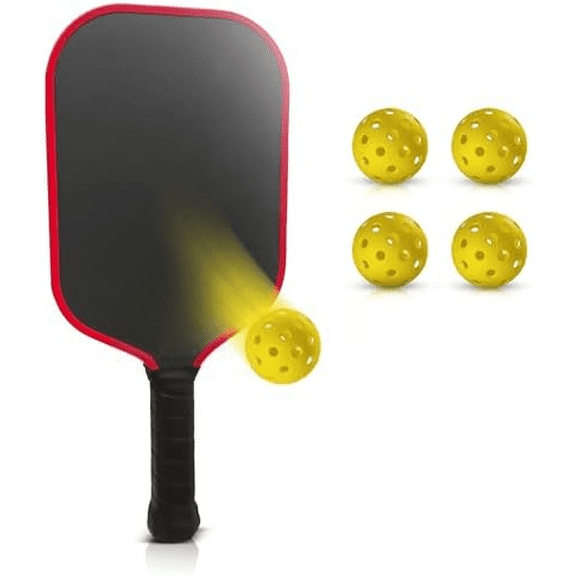 Carbon Fiber Pickleball Paddles with 4 Indoor Pickleball - Top Performing T700 Pickleball Paddle USA Pickleball Approved - Ace Your Journey with Our Pickle Ball Paddle$$Sport & Recreation Other