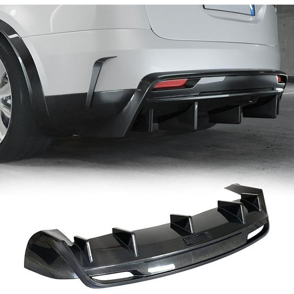 Carbon Fiber Rear Bumper Diffuser Fits for Tesla Model X 75D 90D P90D 100D P100D SUV 2016-2018 Customized Lower Bumper Lip