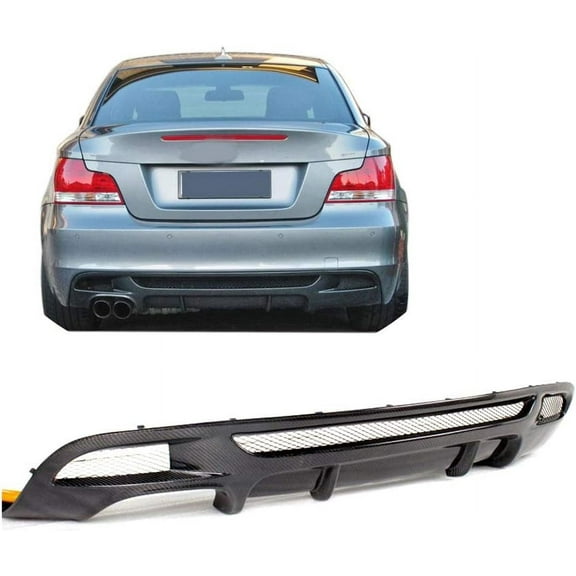 Carbon Fiber Rear Bumper Diffuser For BMW 1 Series E82 E88 M Sport 2-Door 2008-2013 120i 125i 128i 130i 135i M-Tech