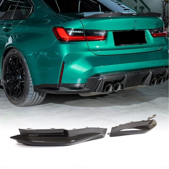 Carbon Fiber Rear Bumper Splitters For BMW G80 M3 2021-2025 Canards Fin Rear Diffuser Lower Lip Spoiler Valance Protector