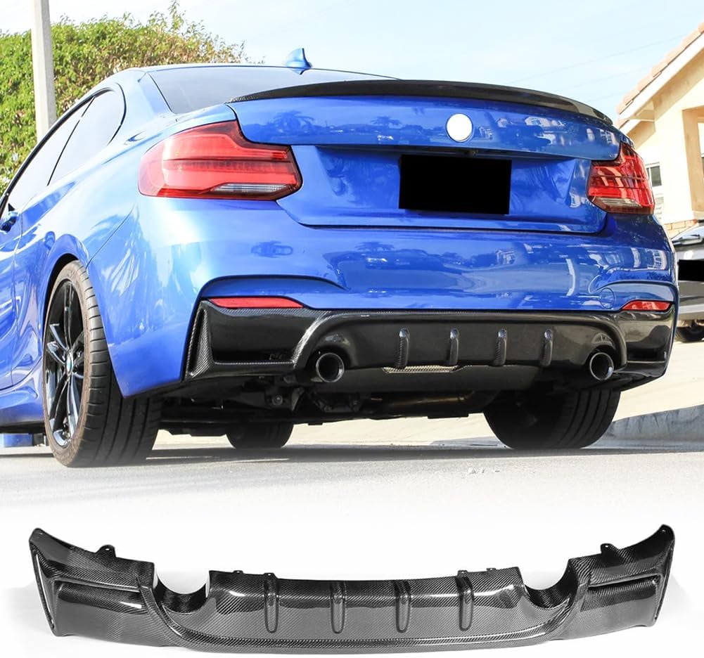 Carbon Fiber Rear Diffuser Compatible with BMW F22 F23 2014-2021 M Sport 220i 228i 230i 235i M235i M240i M-Sport 2-Door