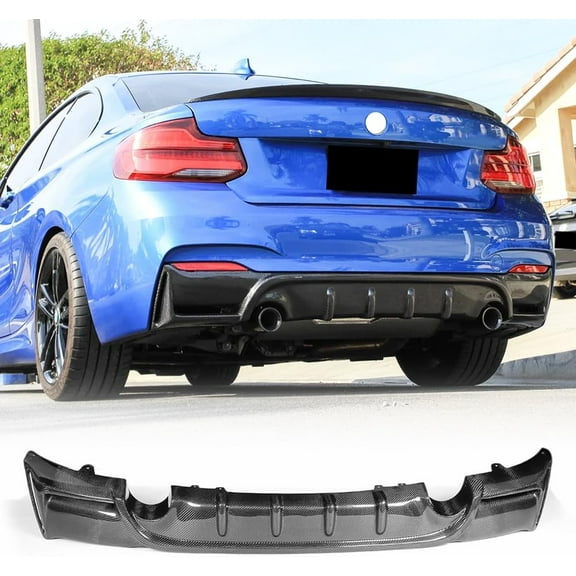 Carbon Fiber Rear Diffuser Compatible with BMW F22 F23 2014-2021 M Sport 220i 228i 230i 235i M235i M240i M-Sport 2-Door