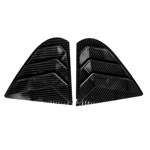 Carbon Fiber Rear Quarter Window Side Vent Shutter Louver Windshield Cover Trim Decor Compatible For Car Styling