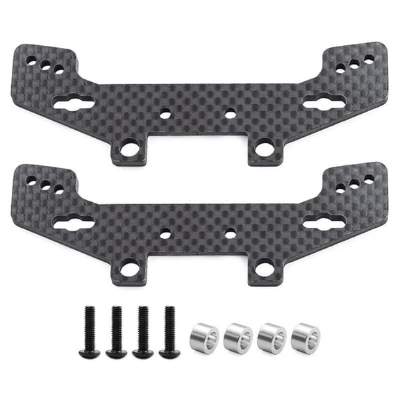 Carbon Fiber Rear Shock Damper Plate Upgrade Part for 1/10 TT02 Car Model