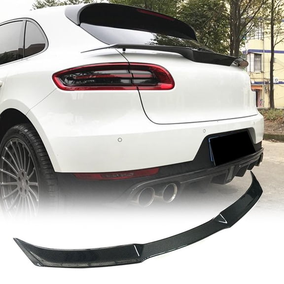 Carbon Fiber Rear Trunk Spoiler Fits For Porsche Macan SUV 2014-2020 Rear Middle Wing Lip