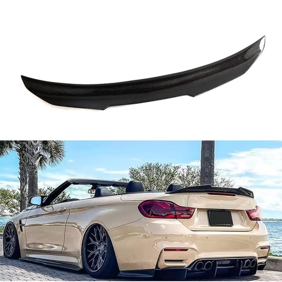 Carbon Fiber Rear Trunk Spoiler For BMW 4 Series F33 428i 435i 440i F83 M4 Convertible 2014-2020 Rear Trunk Spoiler Boot Lid Highkick Wing Lip