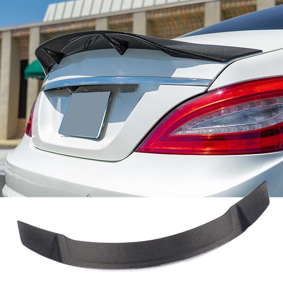 Carbon Fiber Rear Trunk Spoiler For Mercedes Benz C Class W205 C180 C200 C250 C300 C400 C63 AMG Sedan 2015-2019 Rear Trunk Spoiler Boot Lid Highkick Wing Lip