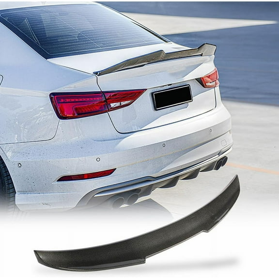 Carbon Fiber Rear Trunk Spoiler for Audi A3 S3 RS3 8V Sedan 2013-2020 Custom Parts Trunk Lip Spoiler HighKick Rear Wing Spoiler Body Kits
