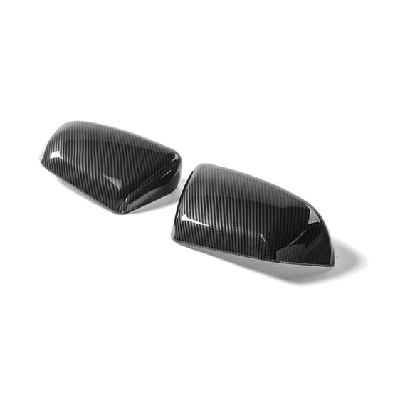 Carbon Fiber Rearview Mirror Cover Trim Set - ABS Material, 2-Piece Set