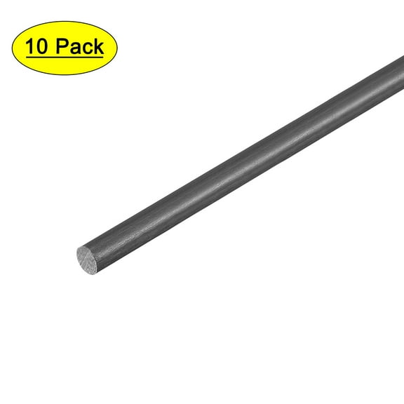Carbon Fiber Rod 3mm, 500mm/19.6inch Length for RC Airplane Matte Pole, 10PCS