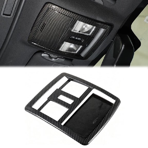 Carbon Fiber Roof Reading Light Cover Trim Kit For Dodge Challenger 2010-2025