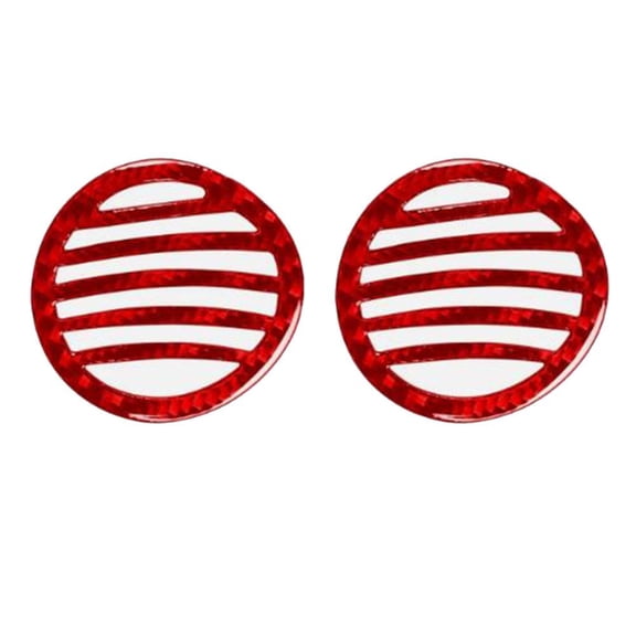 Carbon Fiber Side Air Vent Outlet Cover Sticker for Fiat 500 2011 2023 and For Abarth 595 2012 2023 Vehicle Exterior Upgrade