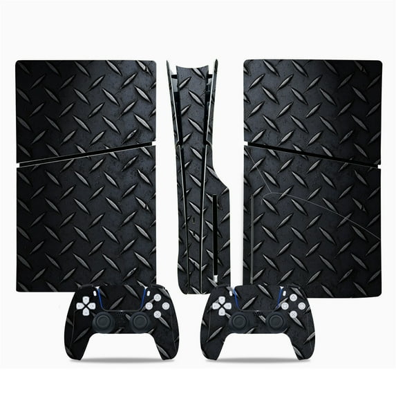 Carbon Fiber Skin Cover Sticker for PS5 Slim Console Disk Edition, Host Center Decals Gaming Accessories, Scratch & Dust Protection, Peel-and-Stick Removable Wrap