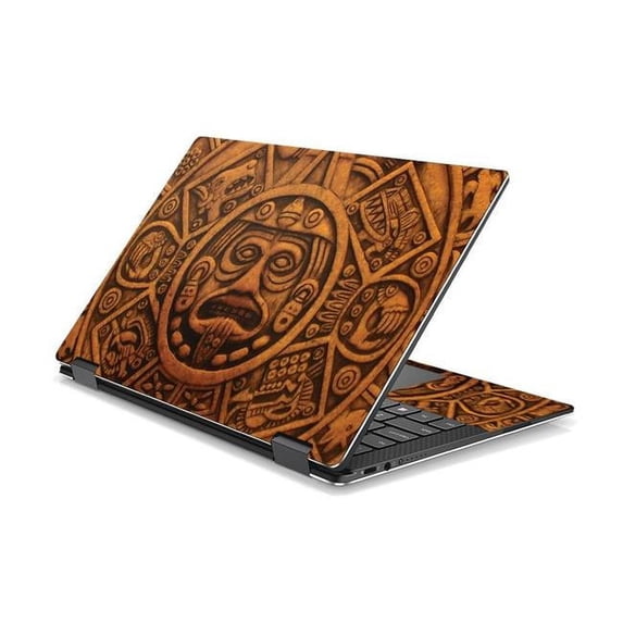 Carbon Fiber Skin Decal Wrap Compatible With DELL XPS 13 9365 2-In-1 (2017) Carved Aztec