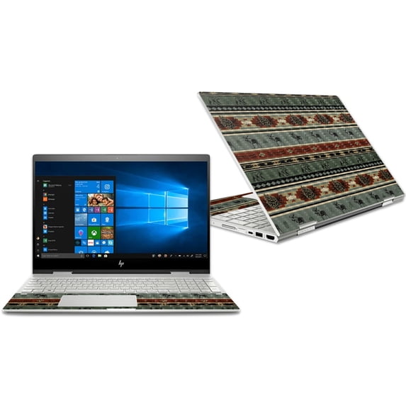 Carbon Fiber Skin Decal Wrap Compatible With HP Envy x360 Convertible 15" (2018) Sticker Design Cabin Stripes