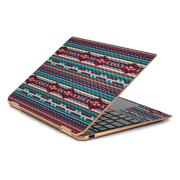 Carbon Fiber Skin Decal Wrap Compatible With HP Spectre x360 13.3" Gem-Cut (2019) Sticker Design Southwest Stripes