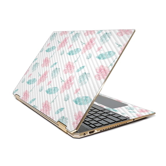 Carbon Fiber Skin Decal Wrap Compatible With HP Spectre x360 15.6" Gem-Cut (2019) Sticker Design Paper Flowers