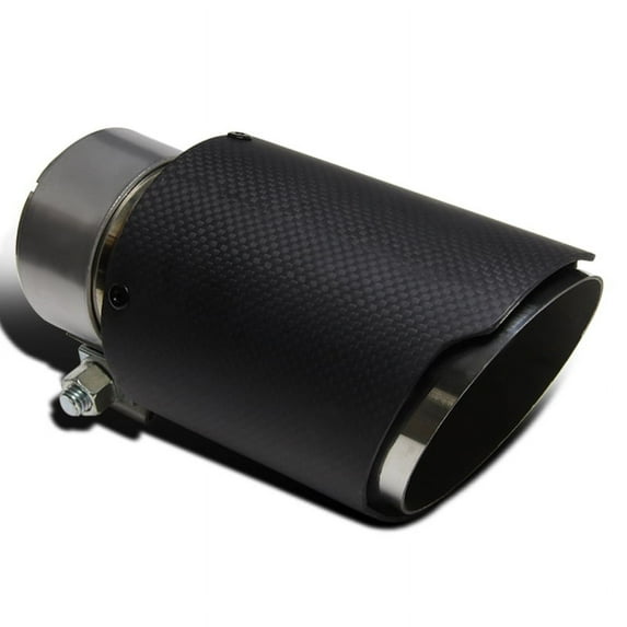 Carbon Fiber Sleeve Stainless Steel Exhaust Muffler Tip 3.5" Outlet