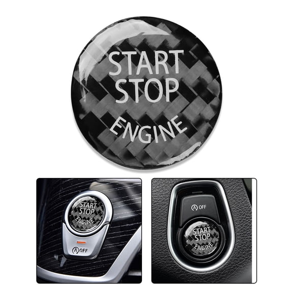 Carbon Fiber Sticker for Keyless Start Stop Button for BMW 1 2 3 4 5 6 7 X3 X4 X6