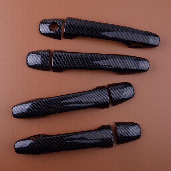 Carbon Fiber Style Door Handle Cover Trim fit for for Subaru Legacy Levorg 15 to 18