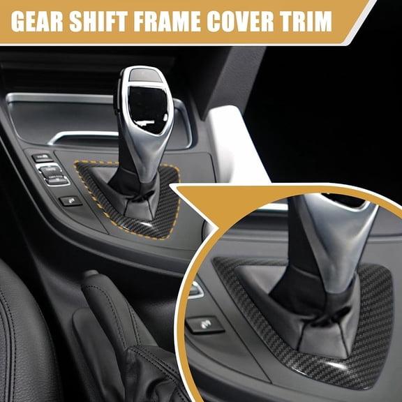 Carbon Fiber Style Gear Shift Knob Panel Cover For BMW F20 F36 F33 F32 F34 F35