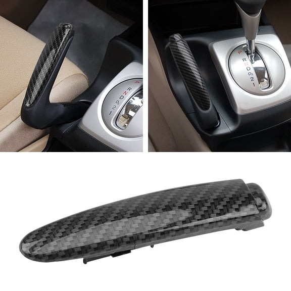 Carbon Fiber Style The Handle Cover Emergency Car Interior Parking Hand Brake Handle Lever Replacement Compatible with For Honda Civic 2006-2011 47115-SNA-A82