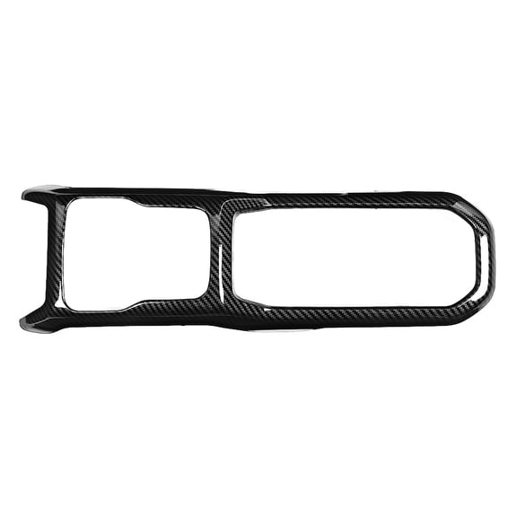 Carbon Fiber Style Interior Gear Shift Panel Decorative Cover Trim Trim Panel Bezel Accent Frame Decoration Fit for Jeep Wrangler JL 2018 (47 x 16 in / 119.3 x 40.6 cm)