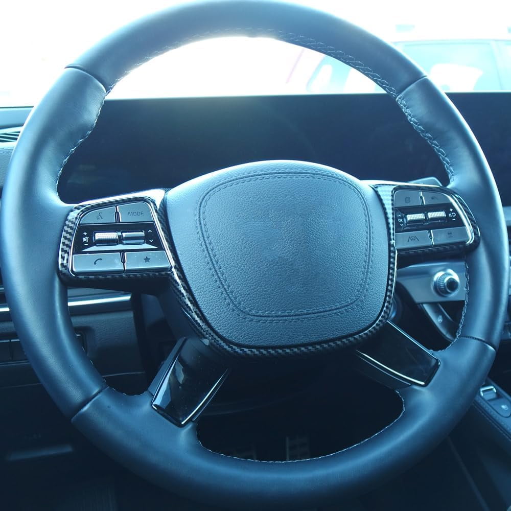 Carbon Fiber Style Steering Wheel Cover Trim Compatible with 20202024