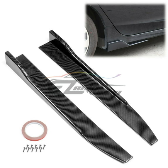 Carbon Fiber Style Universal Car Side Skirt Splitters Diffuser Body Kit PC-RS52
