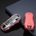thumbnail image 1 of Carbon Fiber TPU Case Cover For Porsche Panamera Cayenne Taycan Remote Smart Key, 1 of 6