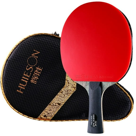 Carbon Fiber Table Tennis Paddle 9 Star For Ping-Pong Racket With Case For Aggressive Play Training Competition Long Or Short Handle(Long handle)