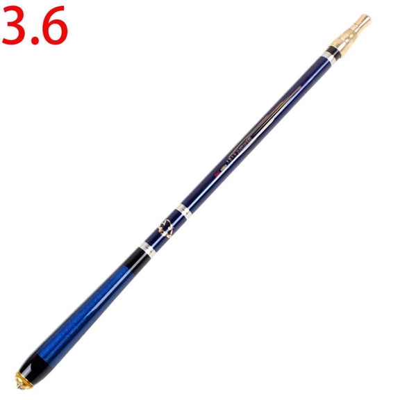 Carbon Fiber Telescopic Fishing Rod Four Position Short Section Carp Rod Light Strong Load Bearing Capacity For Rivers Lakes Reservoirs(3.6)