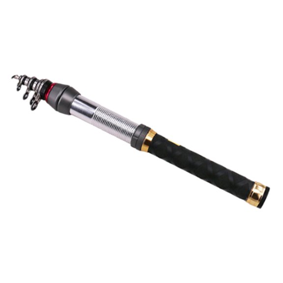 Carbon Fiber Telescopic Fishing Rod Only No Reel, Ultralight Portable Fishing Pole, Comfortable Travel Fishing Rod for Freshwater and Saltwater - 1.8m