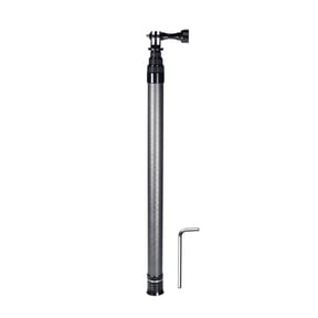 Carbon Fiber Telescoping Poles for Action Cameras Triple Mount AntiSlip Grip Extendable 50cm to 130cm
