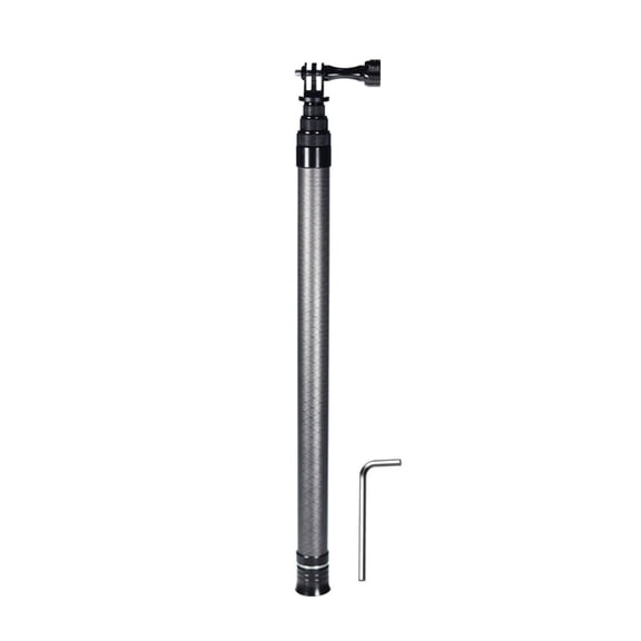 Carbon Fiber Telescoping Poles for Action Cameras Triple Mount AntiSlip Grip Extendable 50cm to 130cm