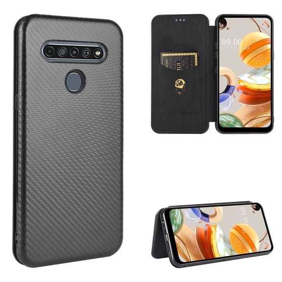 Carbon Fiber Texture Horizontal Flip TPU + PC + PU Leather Case with Card Slot