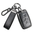 thumbnail image 1 of Carbon Fiber Texture Key Fob Cover Compatible with Land Rover Range Rover Evoque Sport Velar Discovery Jaguar F-Pace F-Type XE XEL XF XFL XJ, Zinc Alloy Key Case keychain Shell, 1 of 7