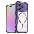 thumbnail image 1 of Carbon Fiber Texture Magnetic Case for iPhone 17 Pro, Compatible with MagSafe,Translucent Matte Anti-Fingerprint Back Slim Shockproof Protection Phone Case,Purple,For iPhone 17 Pro, 1 of 9