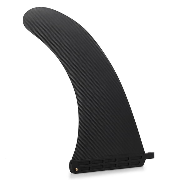 Carbon Fiber Texture Nylon SUP Single Fin - 10 Inches / 25.4 cm Central Fin for Surfboards, Longboards, and Paddleboards, Excellent Strength and Toughness Performance