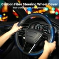 thumbnail image 1 of Carbon Fiber Textured Steering Wheel Cover – Universal Fit 14–16 Inch, Anti-Slip Grip, Durable Scratch Resistant, Stylish Interior Upgrade for Cars, SUVs & Trucks, 1 of 6