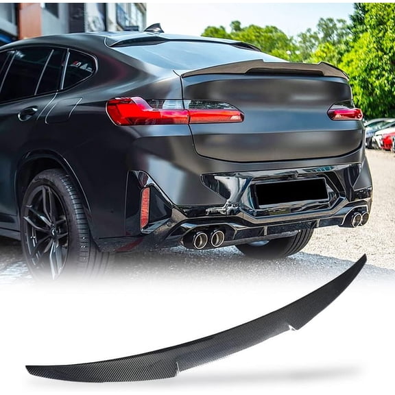 Carbon Fiber Trunk Spoiler Fits for BMW X4 G02 Xdrive 25i 28i 30i 35i M40i SUV 2019-2022 Rear Highkick Spoiler Wing