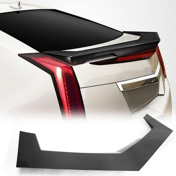 Carbon Fiber Trunk Spoiler for Cadillac CTS Coupe 2009-2015 Rear Boot Lid Highkick Spoiler Wing Lip